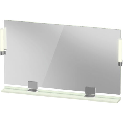 Duravit Sivida Spiegel, chrom, 1250x36x650mm, Aufsatzleuchte,