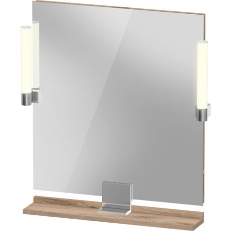 Duravit Sivida Spiegel, chrom, 650x36x650mm, Aufsatzleuchte,
