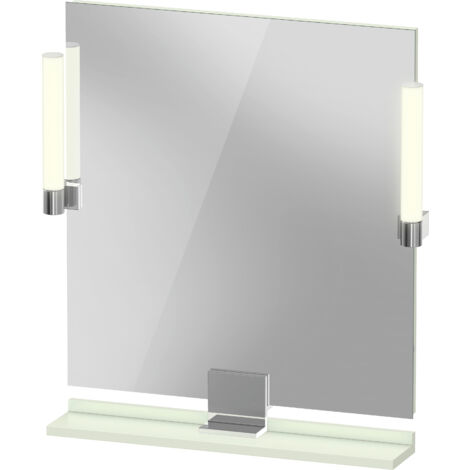 Duravit Sivida Spiegel, chrom, 650x36x650mm, Aufsatzleuchte,