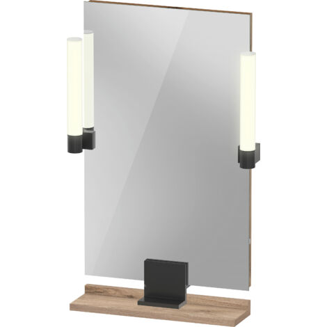 Duravit Sivida Spiegel, Diamantschwarz Matt, 450x36x650mm,