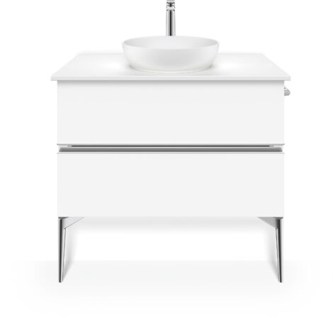 Duravit Sivida Waschtisch Set rund inklusive Konsole
