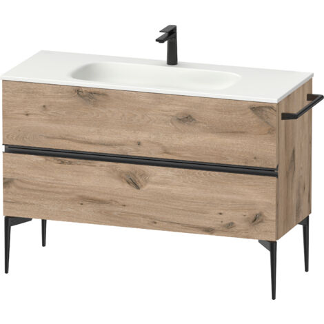 Duravit Sivida Waschtischunterbau, 2 Schubkästen, Griffleiste