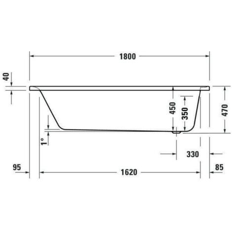 Duravit Soleil by Starck Badewanne, 1800x800x469mm, Einbau,