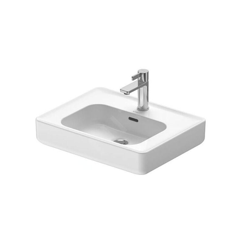 Soleil by Starck - Meuble-lavabo 560x435 mm, avec trop-plein, trou pour robinet, WonderGliss, blanc 23785600271 - Duravit