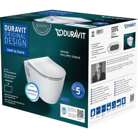 Duravit Soleil by Starck Wand-WC Set, sichtbare Befestigung,