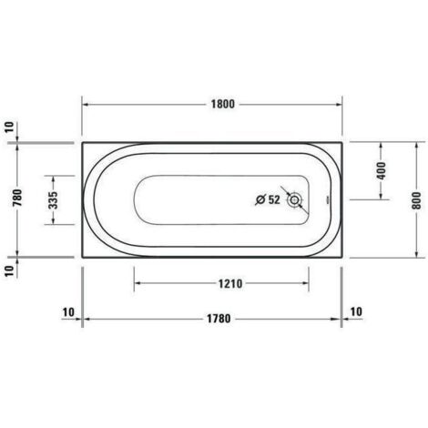 Duravit Soleil by Starck Whirlwanne, 1800x800x470mm, Air-System,