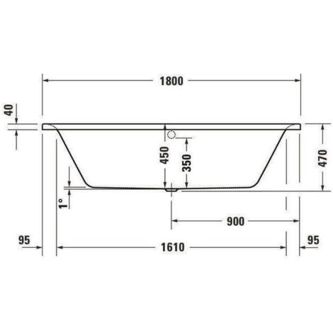 Duravit Soleil by Starck Whirlwanne, 1800x800x470mm, Air-System,