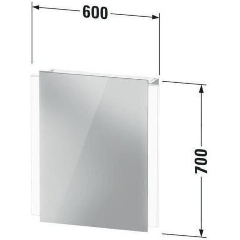 Duravit Spiegelschrank Ketho.2 60x15,7x70cm, LED, An li, m Waschp.-Bel.