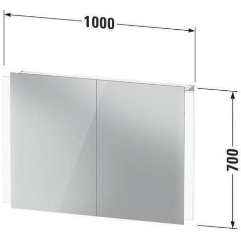 Duravit Spiegelschrank Ketho.2 LED, we, 100x15,7x70cm, m Waschp.-Bel.
