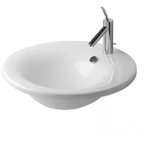 Duravit STARCK 1 lavabo consolle 58 cm monoforo, con troppopieno e bordo per rubinetteria, colore bianco 0406580000