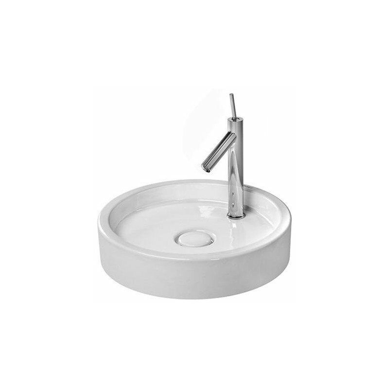 

STARCK 1 mueble lavabo sin rebosadero superficie para grifería 470mm 1 orificio para grifería blanco - Duravit