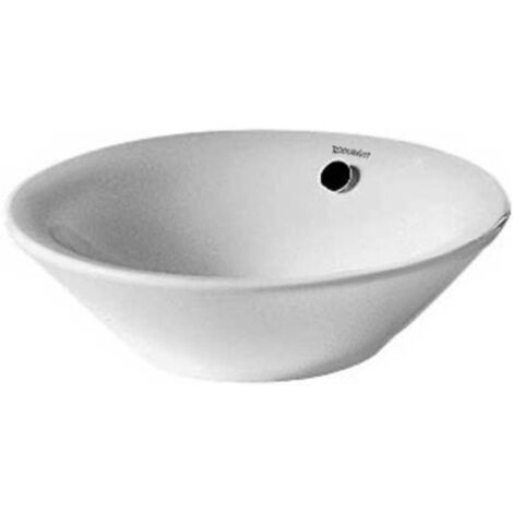 Duravit Starck 1 - Waschbecken - Durchschnitt 53 cm, mit Überlauf, mit WonderGliss,  weiß 04085300001
