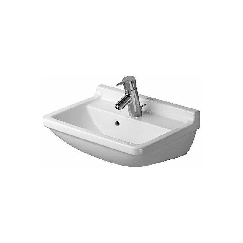 

STARCK 3 lavabo con almohadilla rebosadero 3 orificios para grifería 500x360mm blanco - Duravit