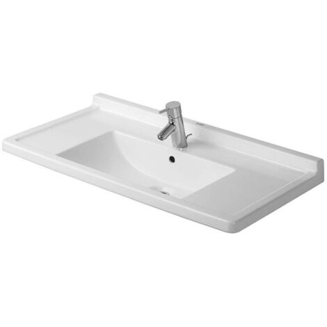 Duravit STARCK 3 lavabo con piano rubinetto troppopieno 1 foro rubinetto 850x485mm bianco