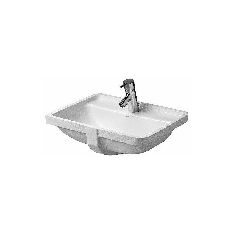 

STARCK 3 lavabo empotrado con plataforma para grifería rebosadero 490x365mm 3 orificios para grifería blanco - Duravit