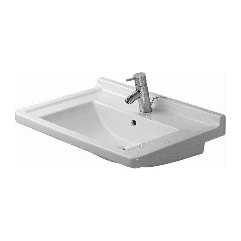 

Duravit STARCK 3 lavabo sin rebosadero con plataforma para grifería 3 orificios para grifería 700x490mm blanco