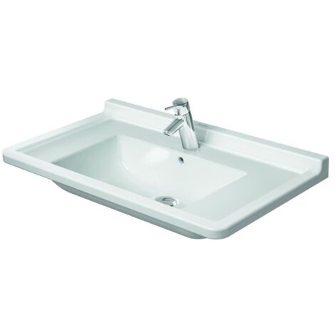 Duravit Starck 3 - Möbelwaschtisch 85x49 cm, mit 1 Hahnloch, weiß 0304800000
