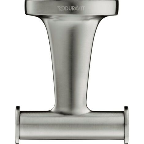 Duravit Starck T - Gancho doble, acero inoxidable cepillado 0099307000