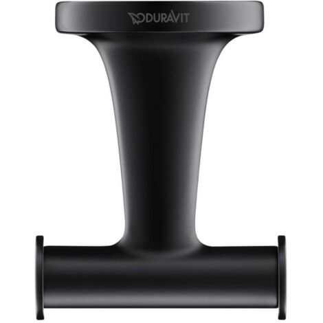 Duravit Starck T - Gancho doble, mate negro 0099304600