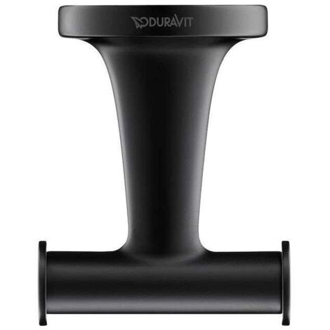 Duravit Starck T - Gancio doppio, nero opaco 0099304600