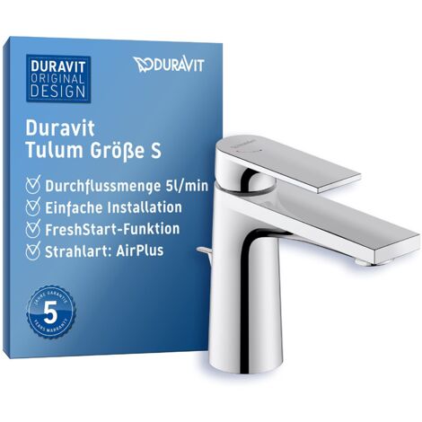 Duravit TU1010001010 Tulum Rubinetto Bagno lavabo, Taglia S, Chrom