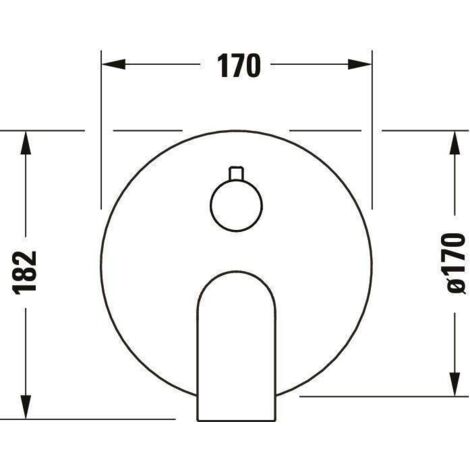 Duravit Tulum Brausemischer Unterputz, runde Rosette, mit