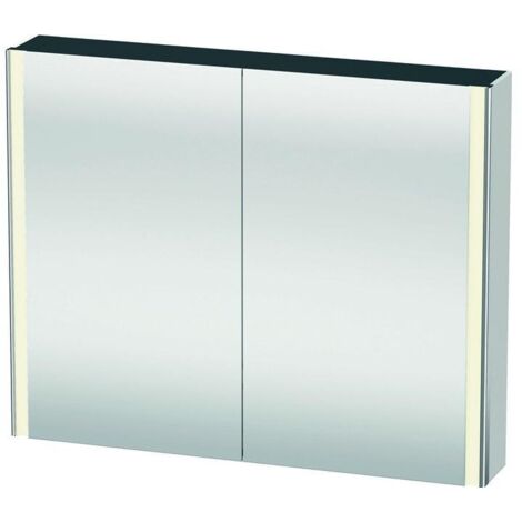 Duravit Universal-Spiegelschrank XSquare 100x80x15,5cm, we hochglanz, 2 Tür, LED