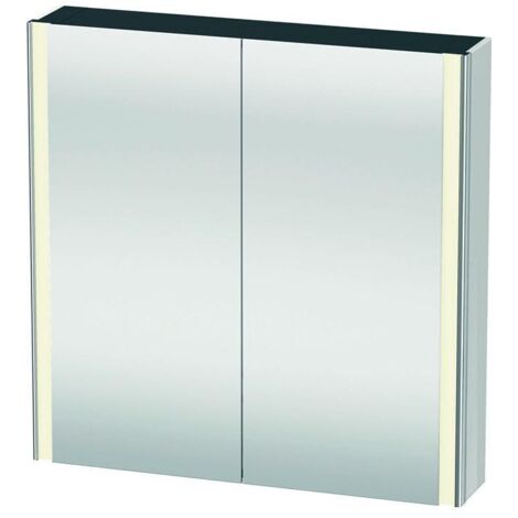 Duravit Universal-Spiegelschrank XSquare 80x80x15,5cm, weiß hochglanz, 2 Tür, LED