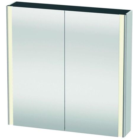Duravit Universal-Spiegelschrank XSquare 80x80x15,5cm, weiß matt, 2 Tür, LED