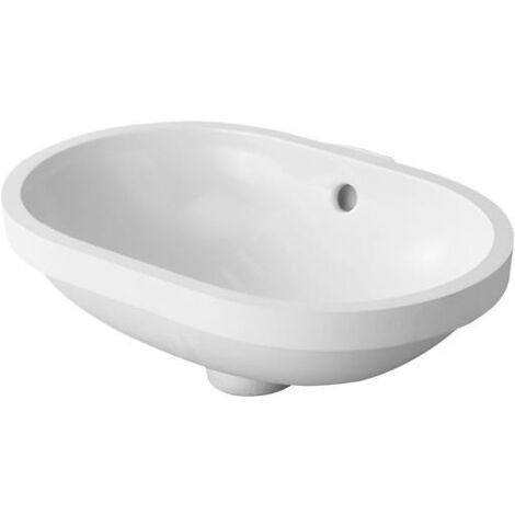 Duravit – Vasque à encastrer ovale 430x280 mm – Céramique blanc alpin – Avec trop-plein – 336430000