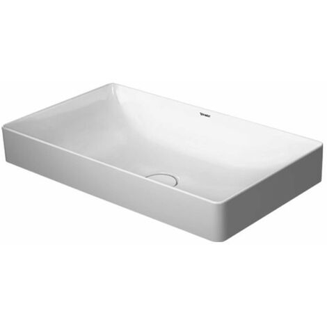 Duravit – Vasque à poser 60x34 cm DuraCeram blanc alpin – Forme anguleux – Installation libre avec bonde à écoulement – 2355600000