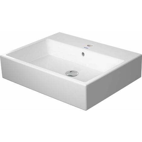 Duravit Vero Air - Lavabo 60x47 cm, con troppopieno, con foro per miscelatore, bianco 2350600000