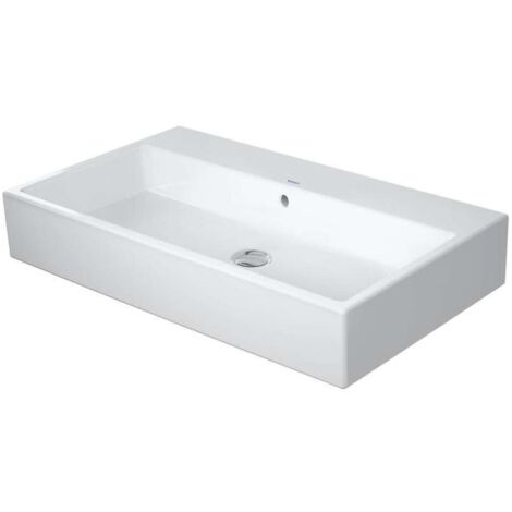 Duravit VERO AIR lavabo con troppopieno piattaforma geschl 800x470mm senza foro rubinetto bianco