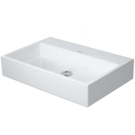 Duravit VERO AIR lavabo senza troppopieno con piattaforma per rubinetteria in geschl 700x470mm senza foro per rubinetteria bianco