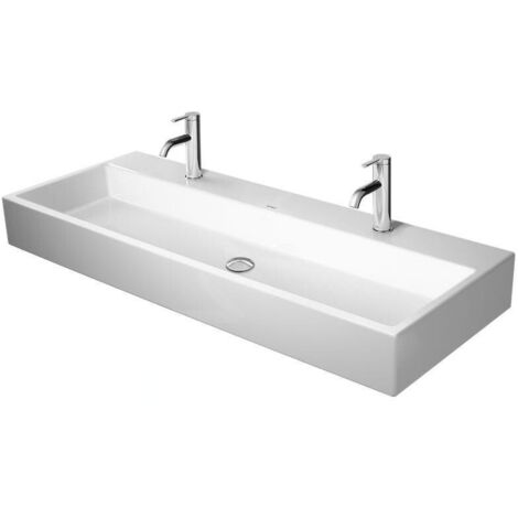 Duravit Vero Air - Meuble-lavabo double 1200x470 mm, sans trop-plein, avec trou pour robinetterie, blanc 2350120072