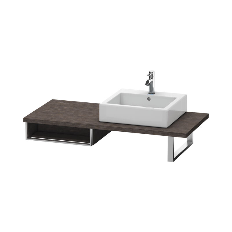 

Duravit Vero Armario base para consola, 6548, 1 compartimento abierto, 500mm, Color (frente/cuerpo): roble oscuro cepillado chapa de madera auténtica