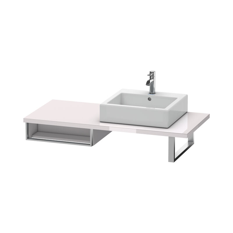 

Duravit Vero Armario base para consola, 6548, 1 compartimento abierto, 500mm, Color (frente/cuerpo): Laca blanca lila alto brillo - VE654802727