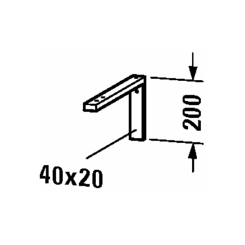 

Duravit Ag - Duravit Vero Konsolenträger-Winkel, 9902, 40x425 mm - VE990200000