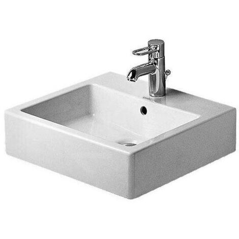 Duravit Vero - Lavabo 500x470 mm, avec un trou pour robinet, avec WonderGliss, blanc alpin 04545000001