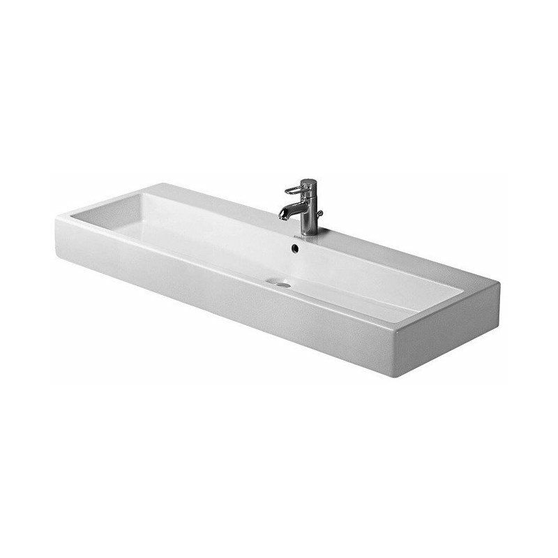 

VERO lavabo con plataforma para grifería rebosadero 1200x470mm geschl 3 orificios para grifería blanco - Duravit