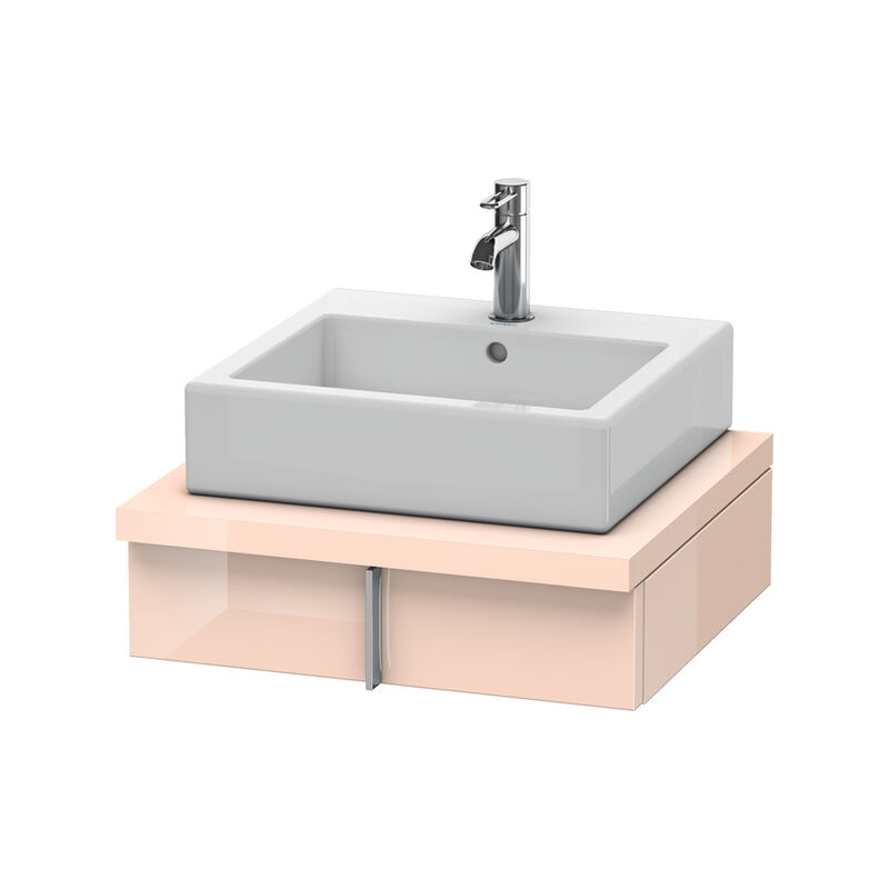 

Duravit Vero Módulo de lavabo para consola, 6560, 1 cajón, 600 mm, Color (frente/cuerpo): Perla de albaricoque laca de alto brillo - VE656001010