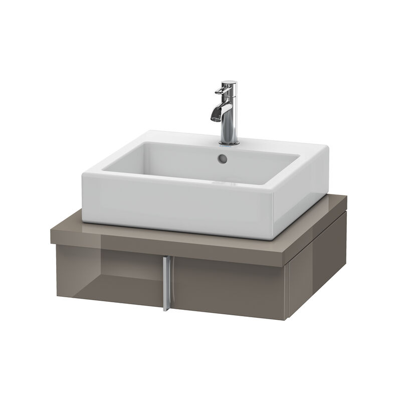 

Duravit Vero Módulo de lavabo para consola, 6560, 1 cajón, 600 mm, Color (frente/cuerpo): Laca de color gris franela de alto brillo - VE656008989