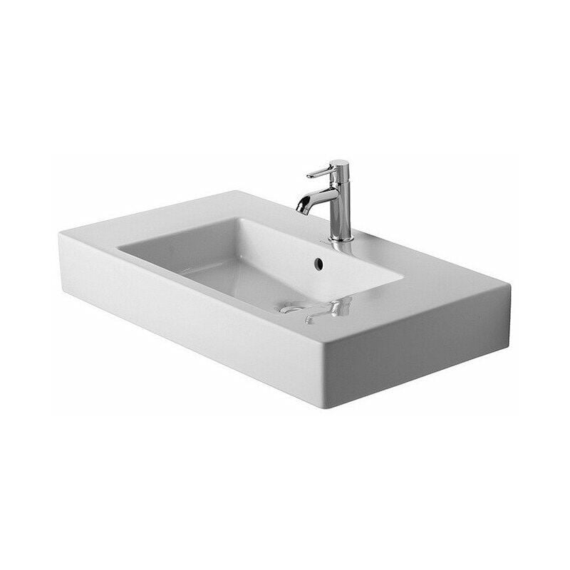 

VERO mueble lavabo con plato rebosadero 850x490mm 3 orificios para grifería blanco - Duravit