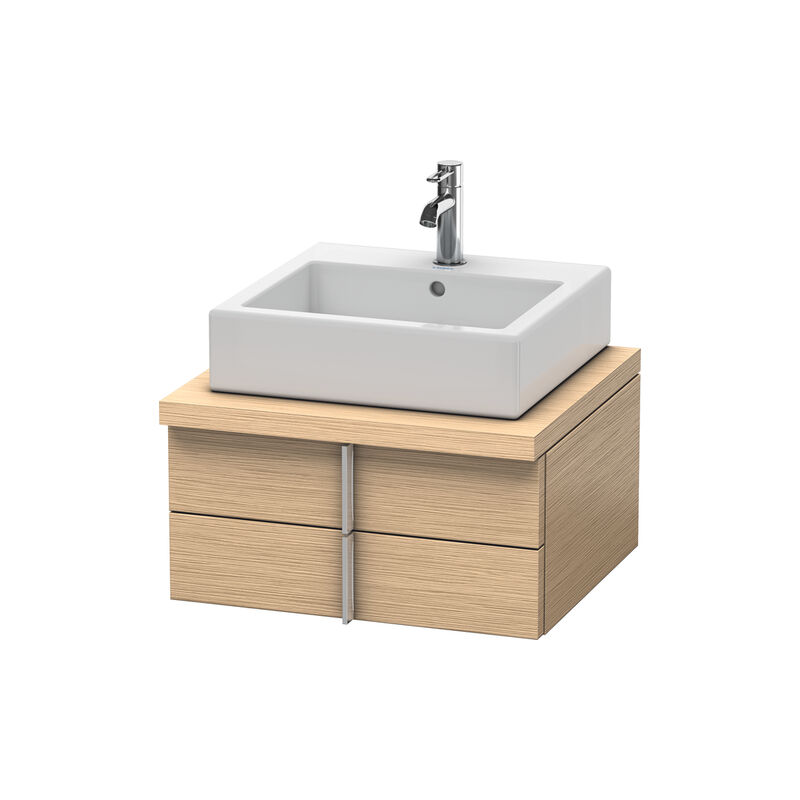 

Duravit Vero Mueble para consola, 6570, 2 cajones, 600mm, Color (frente/cuerpo): Roble cepillado Chapa de madera auténtica - VE657001212