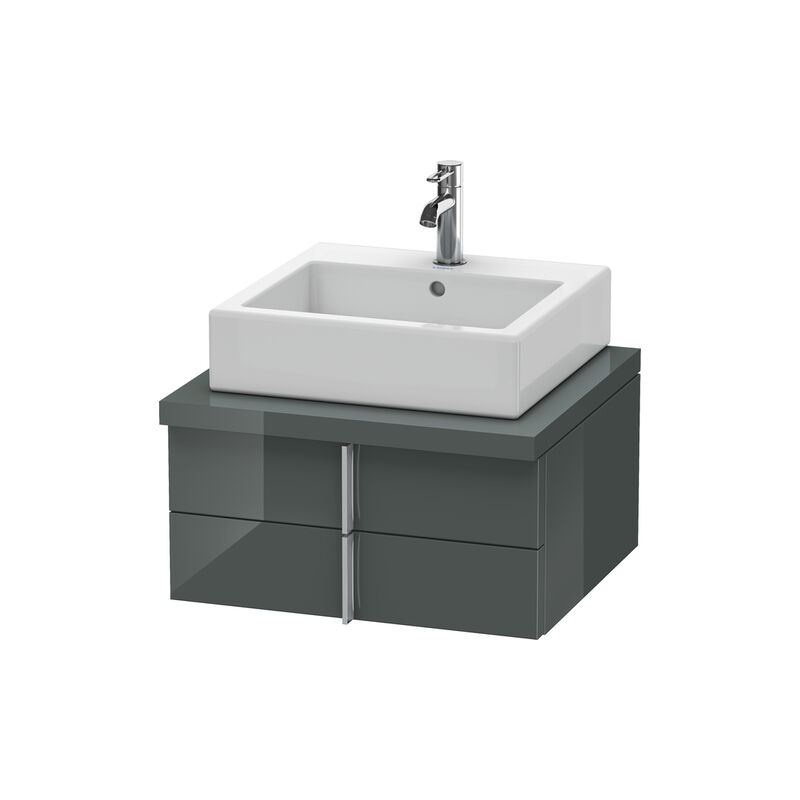 

Duravit Vero Mueble para consola, 6570, 2 cajones, 600mm, Color (frente/cuerpo): Laca de alto brillo Dolomiti Grey - VE657003838