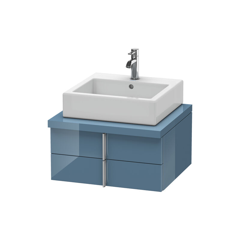 

Duravit Vero Mueble para consola, 6570, 2 cajones, 600mm, Color (frente/cuerpo): Laca de alto brillo Stone Blue - VE657004747