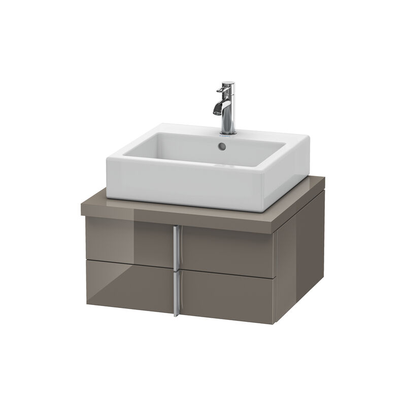 

Duravit Vero Mueble para consola, 6570, 2 cajones, 600mm, Color (frente/cuerpo): Laca de color gris franela de alto brillo - VE657008989