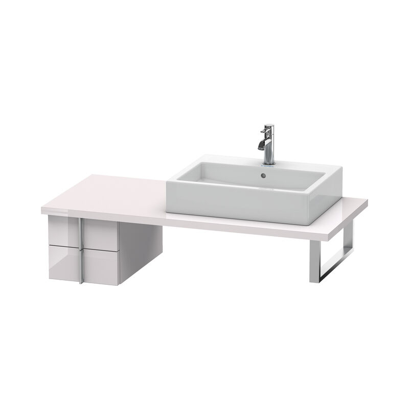 

Duravit Vero Mueble para consola, 6576, 2 cajones, 300mm, Color (frente/cuerpo): Laca blanca lila alto brillo - VE657602727