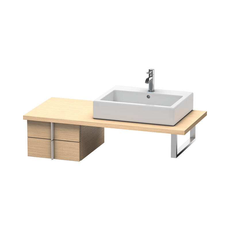 

Duravit Vero Mueble para consola, 6577, 2 cajones, 400mm, Color (frente/cuerpo): Roble cepillado Chapa de madera auténtica - VE657701212