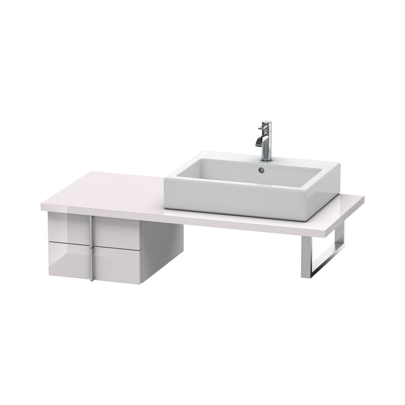 

Duravit Vero Mueble para consola, 6577, 2 cajones, 400mm, Color (frente/cuerpo): Laca blanca lila alto brillo - VE657702727